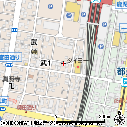 鹿児島レンタカー　中央駅西口店周辺の地図