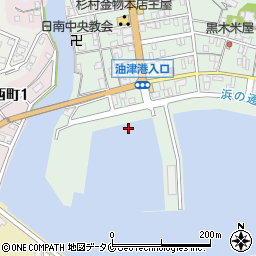 油津港周辺の地図