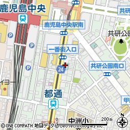 東横ＩＮＮ鹿児島中央駅東口周辺の地図