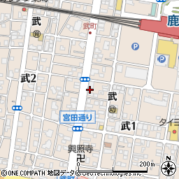 ガッツレンタカー鹿児島中央駅前店周辺の地図