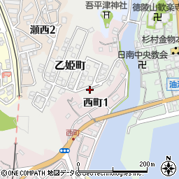 宮崎県日南市乙姫町1周辺の地図