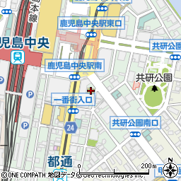 ジョイフル鹿児島中央駅前店周辺の地図