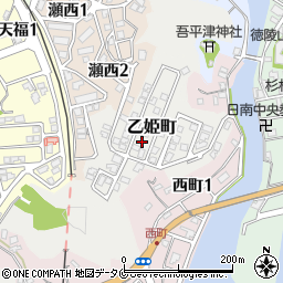 宮崎県日南市乙姫町3周辺の地図