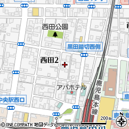 西田学生寮　鹿児島中央駅２周辺の地図