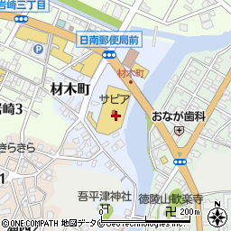 宮崎県日南市材木町1周辺の地図