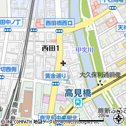 元　鹿児島中央駅前店周辺の地図