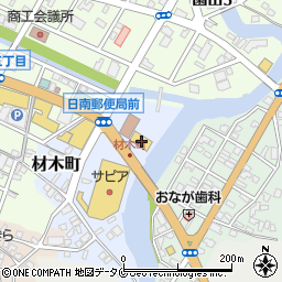 宮崎県日南市材木町1-13周辺の地図