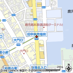 旧中央市場前周辺の地図