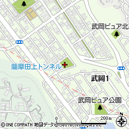 武岡南公園周辺の地図