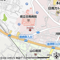 県病院周辺の地図