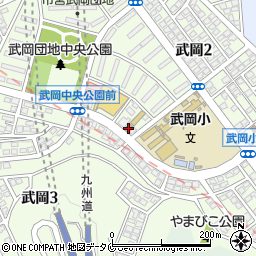 鹿児島武岡団地郵便局 ＡＴＭ周辺の地図