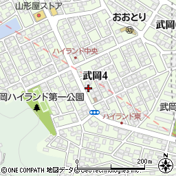 南日本新聞販売所　南日本新聞販売株式会社・武岡明和営業所周辺の地図