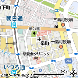 鹿児島銀行泉町駐車場周辺の地図