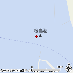 桜島港周辺の地図