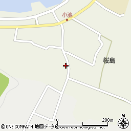 鹿児島県鹿児島市桜島小池町1374周辺の地図