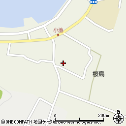 鹿児島県鹿児島市桜島小池町1337周辺の地図