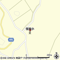 曽於市立恒吉小学校周辺の地図
