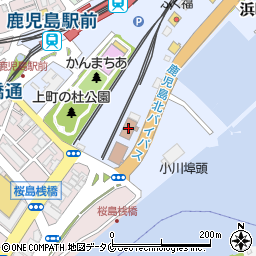九州運輸局鹿児島運輸支局　本庁舎船員職業紹介関係周辺の地図