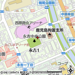 永吉中央公園トイレ周辺の地図