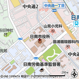 日南市役所　本庁舎長寿課高齢者支援係周辺の地図