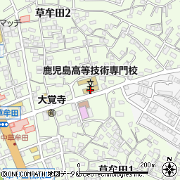 鹿児島市役所産業局　産業振興部雇用推進課職業訓練センター周辺の地図