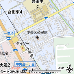 中央区公民館周辺の地図