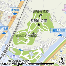 東郷平八郎銅像周辺の地図