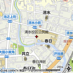 清水校区公民館周辺の地図