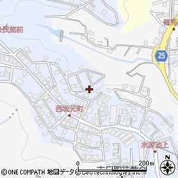 鹿児島県鹿児島市西坂元町24周辺の地図