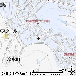 鹿児島県鹿児島市西坂元町34-11周辺の地図