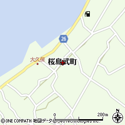 鹿児島県鹿児島市桜島武町周辺の地図