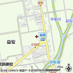 宮崎県日南市益安周辺の地図