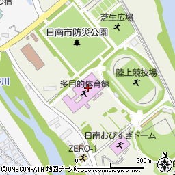 日南市総合運動公園周辺の地図