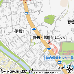 伊敷郵便局周辺の地図
