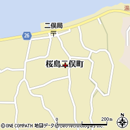 鹿児島県鹿児島市桜島二俣町周辺の地図