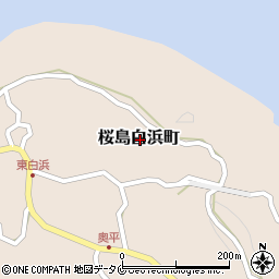 鹿児島県鹿児島市桜島白浜町周辺の地図