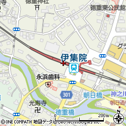 伊集院駅周辺の地図