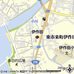 伊作田周辺の地図