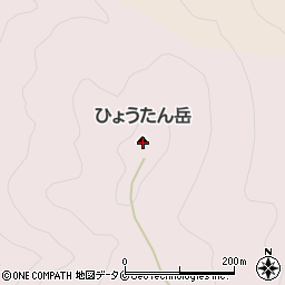 ひょうたん岳周辺の地図