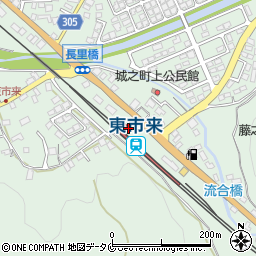 東市来駅周辺の地図