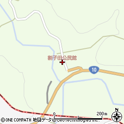 割子田公民館周辺の地図