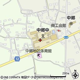 都城市立中郷中学校周辺の地図