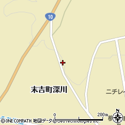 鹿児島県曽於市末吉町深川8850-5周辺の地図