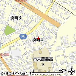 鹿児島県いちき串木野市湊町4丁目周辺の地図