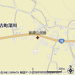 新原公民館周辺の地図