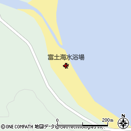 富土海水浴場周辺の地図