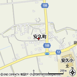 宮崎県都城市安久町2290周辺の地図