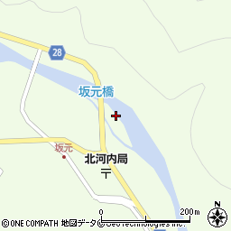 坂元橋周辺の地図