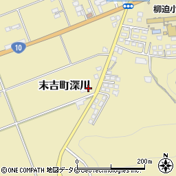 鹿児島県曽於市末吉町深川3598周辺の地図