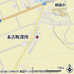 鹿児島県曽於市末吉町深川3613-14周辺の地図